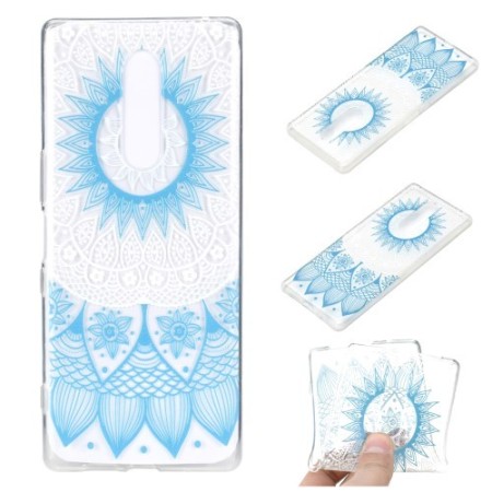 OnePlus 7 Pro läpinäkyvä vaaleansininen mandala suojakuori – laadukas rakenne näkyy lähikuvasta