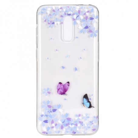 OnePlus 7 läpinäkyvä perhoset suojakuori.