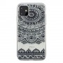 Apple iPhone 11 Pro läpinäkyvä musta mandala suojakuori.