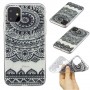 Apple iPhone 11 Pro läpinäkyvä musta mandala suojakuori.