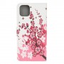 iPhone 11 vaaleanpunaiset kukat suojakotelo