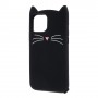 iPhone 11 pro musta kissa silikonikuori.