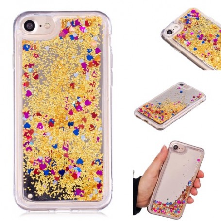 iPhone 6/6s/7/8/SE 2020 kullanvärinen glitter hile suojakuori