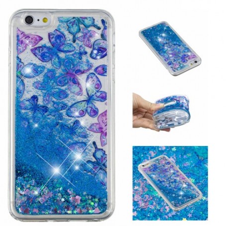 iPhone 6/6s/7/8/SE 2020 glitter hile perhoset suojakuori