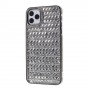 iPhone 11 pro hopeanvärinen tekojalokivi suojakuori