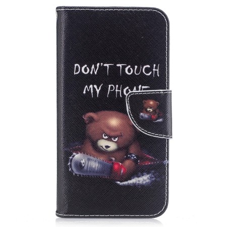 Samsung Xcover 4 vihainen nalle puhelinlompakko