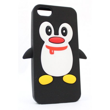 iPhone 5 musta pingviini suojakuori.