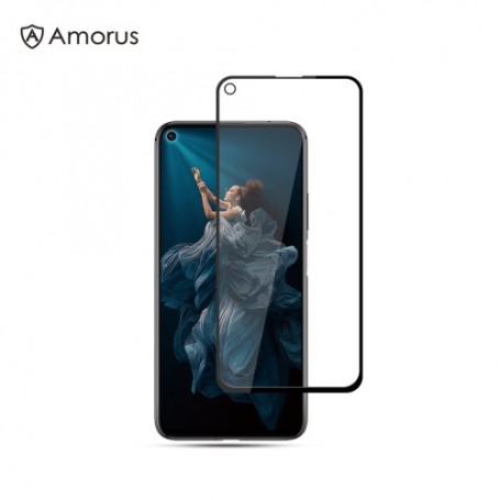 Huawei Honor 20 Pro kirkas mustareunuksinen panssarilasi. – läpinäkyvä suoja naarmuja vastaan