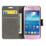 Galaxy Core Plus vaaleanpunainen lompakkokotelo