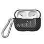 AirPods Pro kotelon suojakuori hiilikuitukuvioitu musta – joustvasta ja kestävästä muovista valmistettu suojakuori
