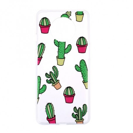 OnePlus 7T läpinäkyvä kaktukset suojakuori