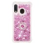Samsung Galaxy A20e pinkki glitter hile sormuspidike suojakuori – istuu täydellisesti puhelimen muotoihin