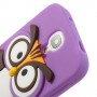 Galaxy S3 violetti kannellinen pingviini silikonisuojus.
