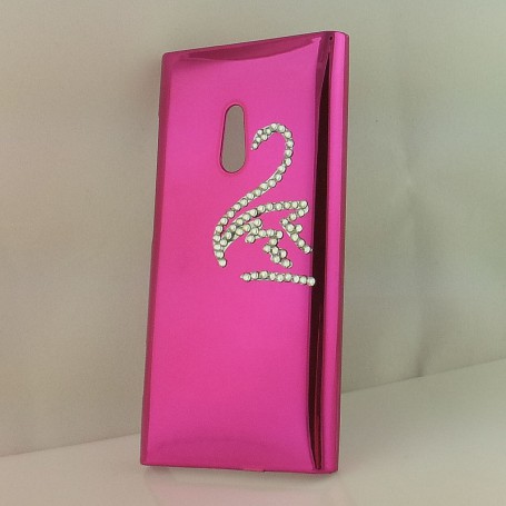 Lumia 800 hot pink timanttijoutsen suojakuori.