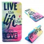 iPhone 6/6s/7/8/SE 2020 live life puhelinlompakko