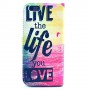 iPhone 6/6s/7/8/SE 2020 live life puhelinlompakko