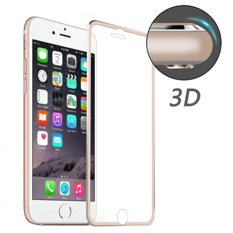 iPhone 7/8/SE 2020 kirkas panssarilasi ruusukulta alumiinireunukset.
