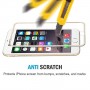 iPhone 7/8/SE 2020 kirkas panssarilasi kullanväriset alumiinireunukset.