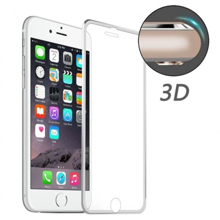 iPhone 7/8/SE 2020 kirkas panssarilasi hopeanväriset alumiinireunukset.