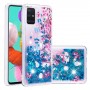 Samsung Galaxy A51 glitter hile kukkia ja perhosia suojakuori