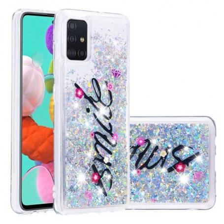 Samsung Galaxy A51 glitter hile smile suojakuori