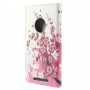 Lumia 830 vaaleanpunaiset kukat puhelinlompakko