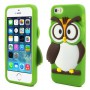 iPhone 5s vihreä pöllö silikonisuojus.