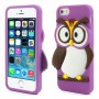 iPhone 5s violetti pöllö silikonisuojus.