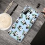 Samsung Galaxy A41 läpinäkyvä pandat suojakuori.
