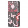 Samsung Galaxy A21s kukkia ja perhosia suojakotelo