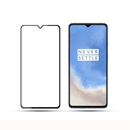 OnePlus 7T kirkas mustareunuksinen panssarilasi. – ohut mutta kestävä panssarilasi
