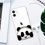 iPhone 11 läpinäkyvä panda suojakuori.