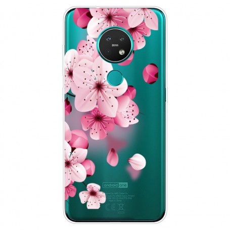 Nokia 6.2 läpinäkyvä kukat suojakuori.