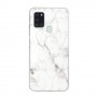 Samsung Galaxy A21s valkoinen marmori suojakuori.
