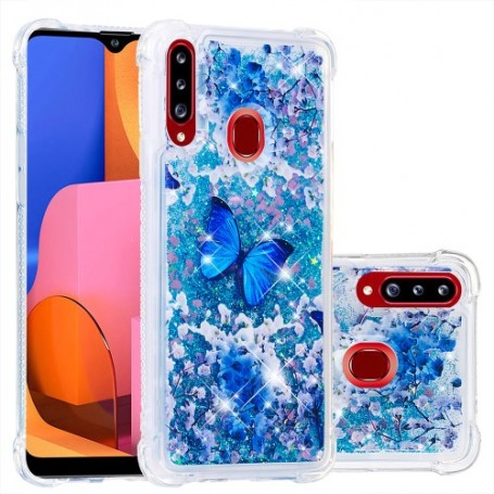 Samsung Galaxy A20s läpinäkyvä perhonent suojakuori.