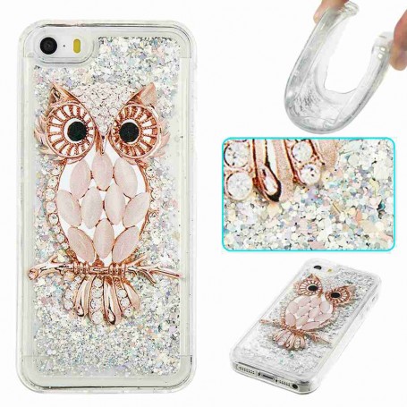 iPhone 5/5S/SE glitter hile pöllö suojakuori