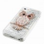 iPhone 5/5S/SE läpinäkyvä pöllö suojakuori.