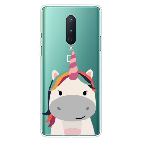 OnePlus 8 läpinäkyvä yksisarvinen suojakuori