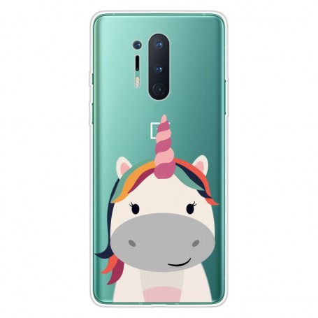 OnePlus 8 Pro läpinäkyvä yksisarvinen suojakuori.