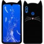 Huawei P Smart 2019 musta kissa suojakuori.