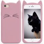 Apple iPhone 6 / 6s vaaleanpunainen kissa suojakuori