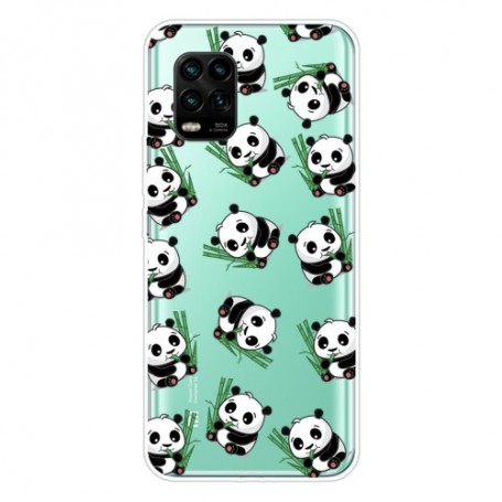 Xiaomi Mi 10 Lite 5G läpinäkyvä pandat suojakuori.