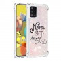 Samsung Galaxy A51 5G glitter hile never stop dreaming suojakuori.
