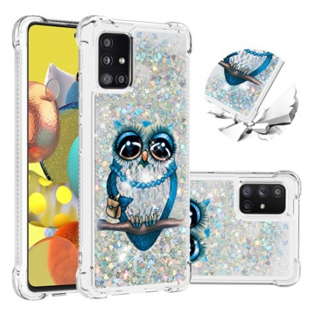 Samsung Galaxy A51 5G glitter hile pöllö suojakuori.
