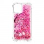 iPhone 12 mini glitter hile pinkki puu suojakuori