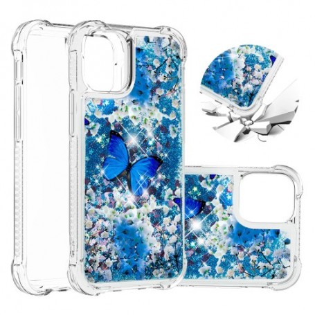 iPhone 12 mini glitter hile perhoset suojakuori