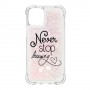 iPhone 12 mini glitter hile never stop dreaming suojakuori