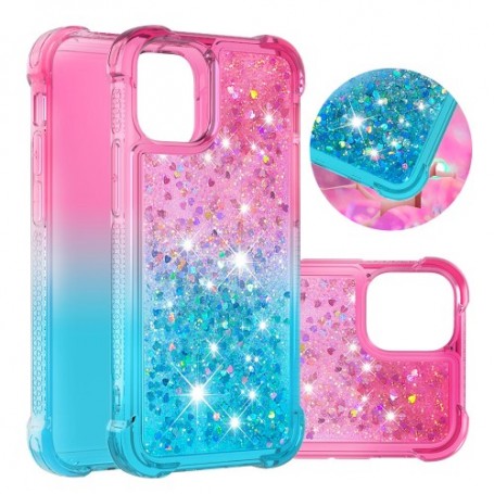 iPhone 12 mini liukuväri glitter hile suojakuori