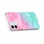 iPhone 12 mini värikäs tie-dye marmori suojakuori.