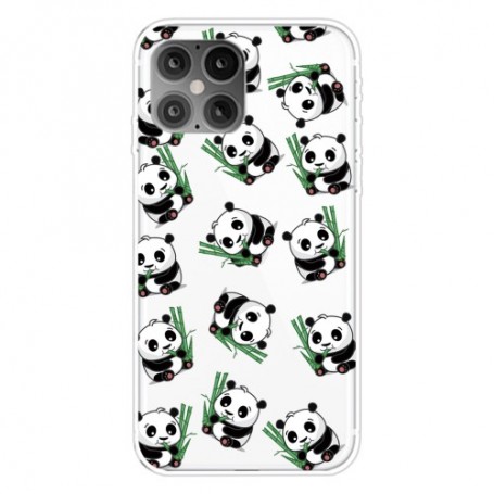 iPhone 12 mini läpinäkyvä pandat suojakuori.
